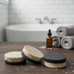 Loofa Soap Activated Charcoal, Pumice, Bentonite Clay