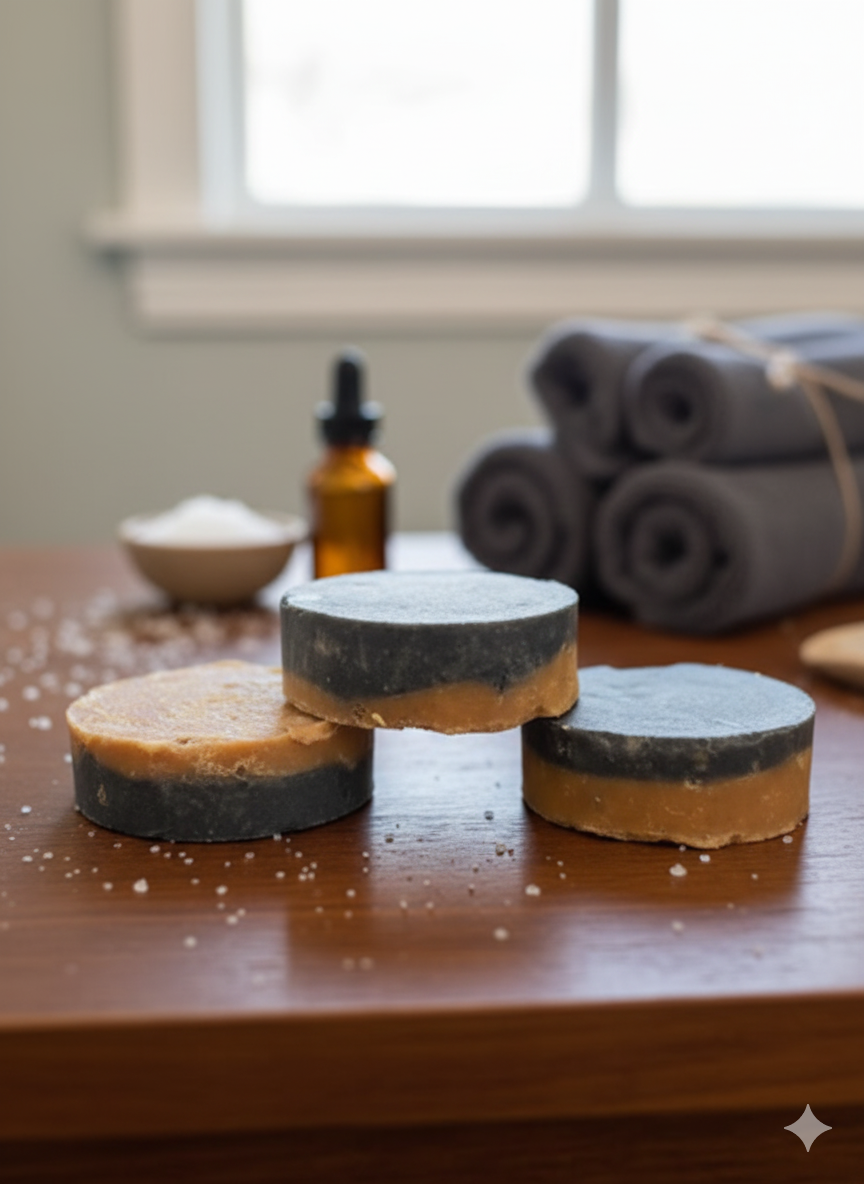 Loofa Soap Activated Charcoal and Turmeric