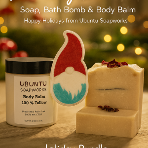 Holiday Bundle – Soap, Bath Bomb, Body Balm