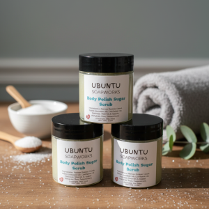 Body Polish Sugar Scrub - Peppermint, Lavender, Tea Tree